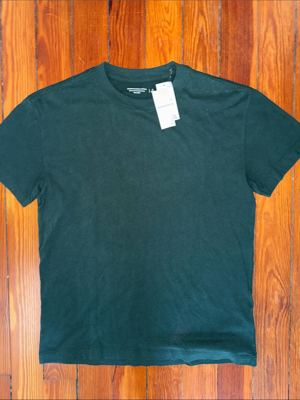 Mens Dark Green Crewneck T-Shirt - Classic Short Sleeve